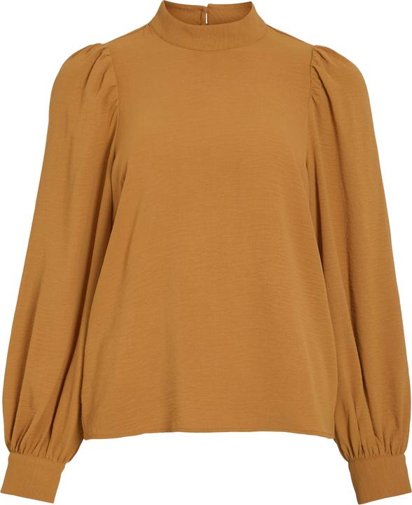Vila High Neck Oberteil mit langen Ärmeln