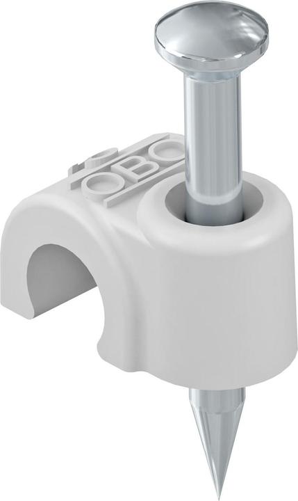 Produktbild OBO Bettermann OBO 2020/50 gr Nagel-Clip 20mm mit Nagel 50mm