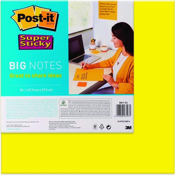 Actual product image Post-it Super Sticky Large Format (28 x 28 cm)