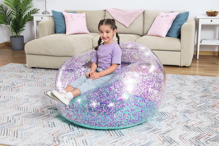 Actual product image Bestway Glitter Dream Inflate-A-Chair Kids Air Chair