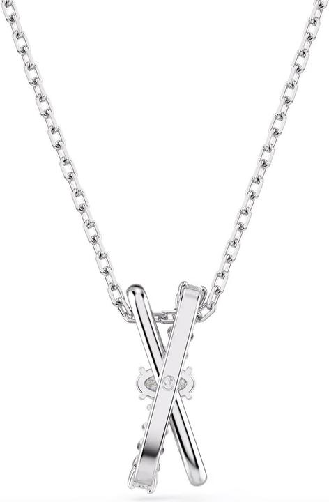 Swarovski Hyperbola Halskette Verschiedene Schliffe Twist Weiss (Swarovski Metall)