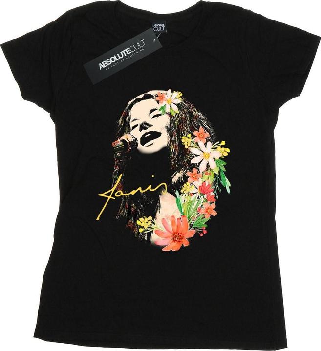 Immagine prodotto Janis Joplin Floral Pattern Maglietta Donna (XXL)