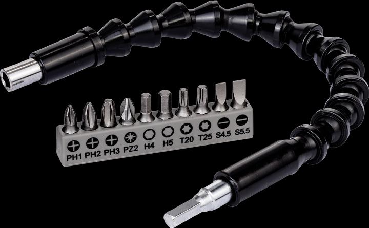 Immagine prodotto Bosch Professional Zubehör 11 pezzi di prolunga flessibile in plastica SDB (Croce Phillips PH M1, Croce Phillips PH M2, Croce Phillips PH M3, Croce Pozidriv PZ M2, Presa esagonale TX M20, Esagono incassato TX M25, Esagonale M4, Esagonale M5)