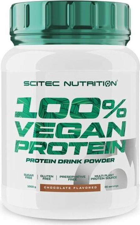 Actual product image Scitec 100% Vegan Protein (1000g can) (Chocolate, 1 pcs., 1000 g)
