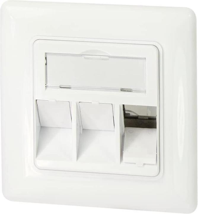 Productafbeelding LogiLink Inbouwdoos voor Keystone modules, 3-voudig, zuiver wit