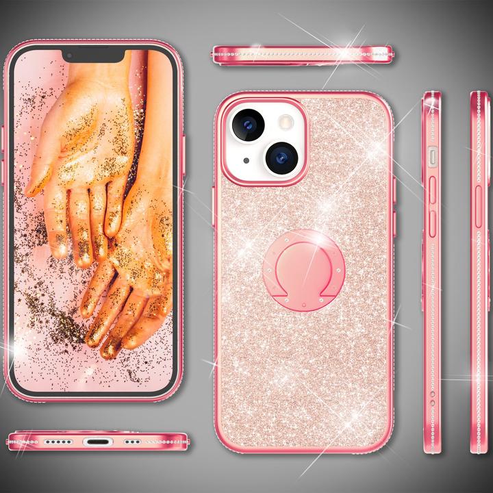 Produktbild Nalia Ring Glitzer Silikon Hülle (Apple iPhone 13)