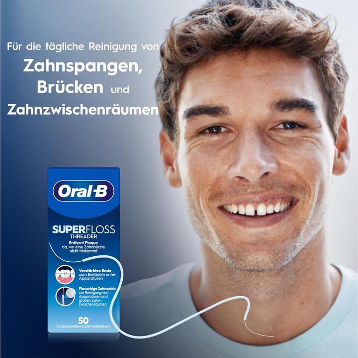 Immagine prodotto Oral-B Threader Zahnseide 50 Fäden Zahnseide (15 m)