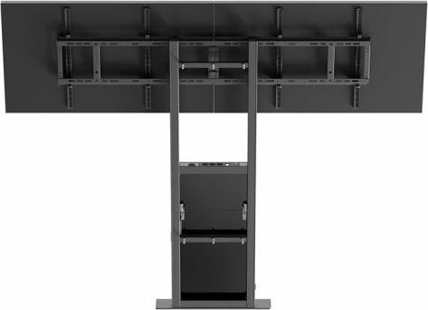 Productafbeelding Hagor Statiefsysteem 600x400mm zwart 2x 55kg/2x 55-65"/vloer-/muurbevestiging (Vloer, Muur, 65", 110 kg)
