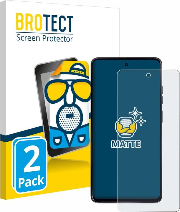Actual product image BROTECT Anti-glare screen protector matt (2 Piece, Motorola Moto G24 Power)