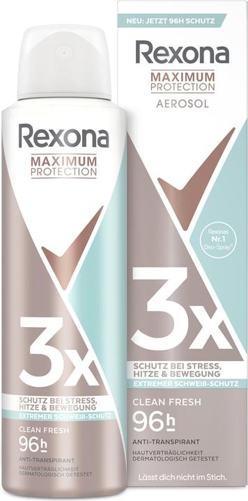 Produktbild Rexona Deo Spray Maximum Protection Clean Fresh 150 ml (Spray, 150 ml)