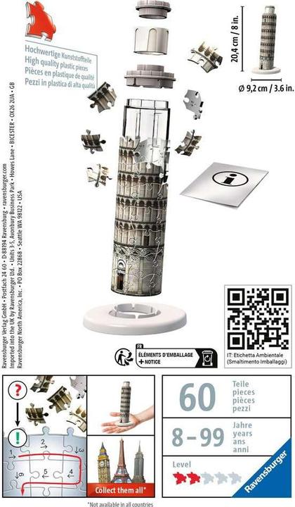 Immagine prodotto Ravensburger Mini torre di ardesia Pisa (54 pezzi)