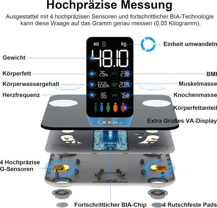 Immagine prodotto Healthkeep Körperfettwaage (180 kg)