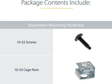 Actual product image StarTech 4in Rack Depth Adapter - 1u