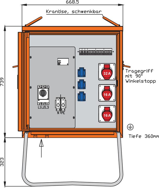 Walther Werke WAL WV0280R1 Armadio di distribuzione 44kVA