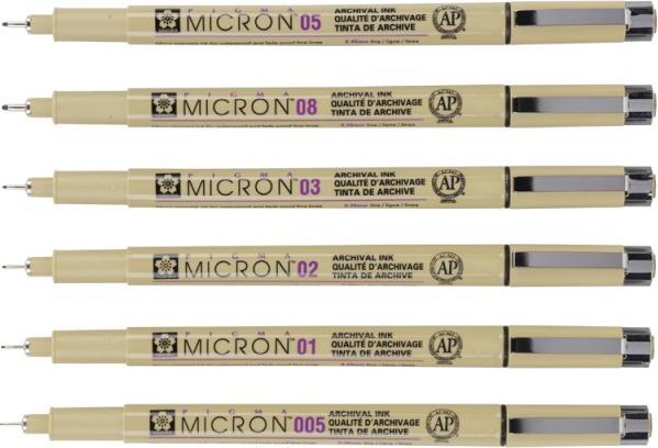 Produktbild Sakura Pigma Micron (Schwarz, 6 x)