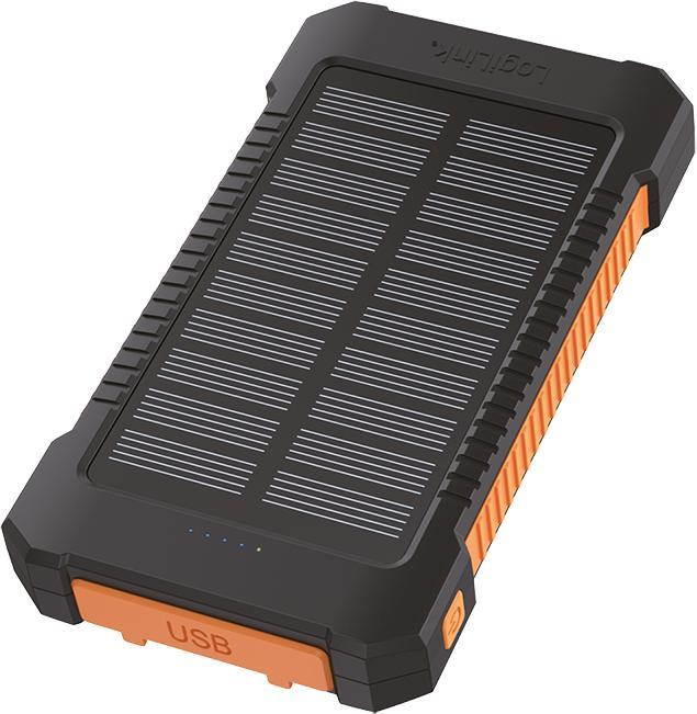 Actual product image LogiLink Solar Powerbank 6000 mAh, Flashlight, 2x USB-A (6000 mAh, 10 W)
