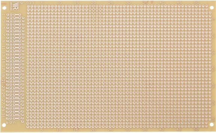 Produktbild Rademacher WR Prüfungsplatine nach IHK-Richtlinie Hartpapier (L x B) 160 mm x 100 mm 35 µm Rastermass 2.54 mm W (Platine)