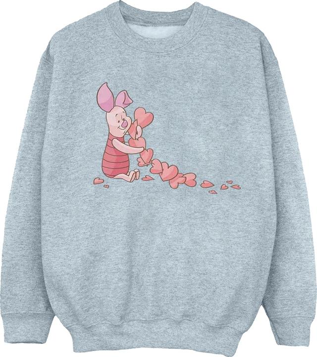 Produktbild Disney Winnie The Pooh Piglet Chain Of Hearts Sweatshirt Mädchen (140, 146)