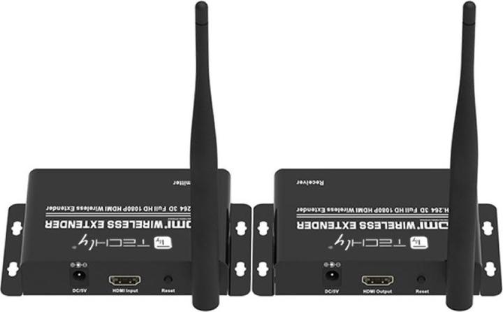 Actual product image Techly 50m Wireless HDMI Extender Full (50 m, USB 1.0)