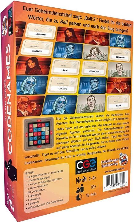 Actual product image Czech games edition Code names (German)