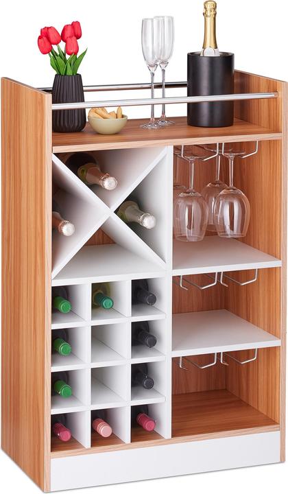 Image du produit Relaxdays Étagère à vin, 8 bouteilles (63 x 35 x 96 cm)