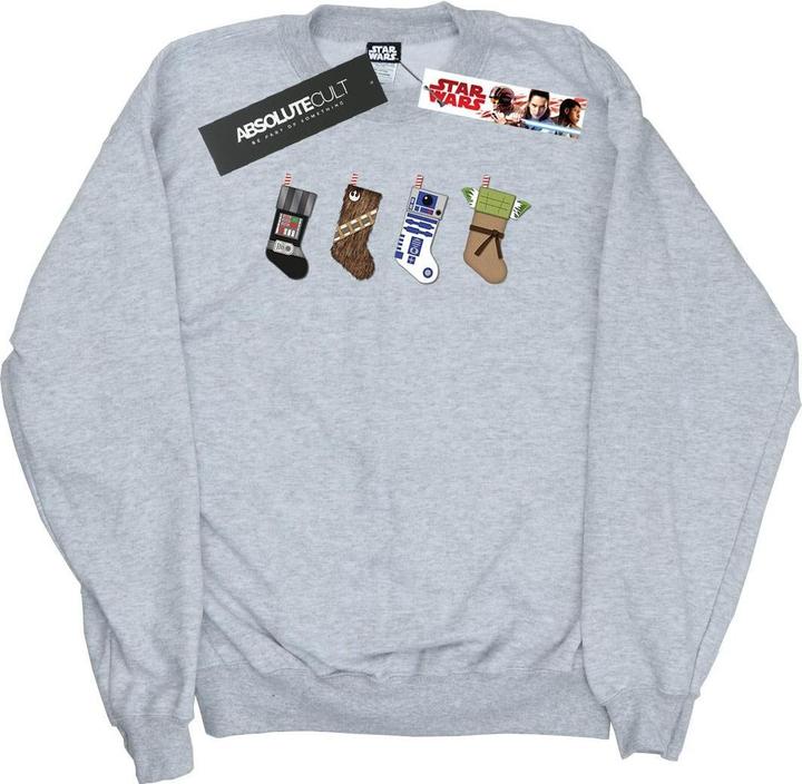 Actual product image Star Wars Mens Christmas Stockings Sweatshirt (XXL)