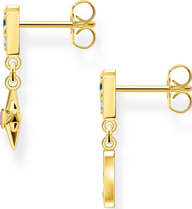 Produktbild Thomas Sabo Ohrhänger Royalty Stern & Mond Gold (925er Silber, 750 Gelbgold Vergoldung)