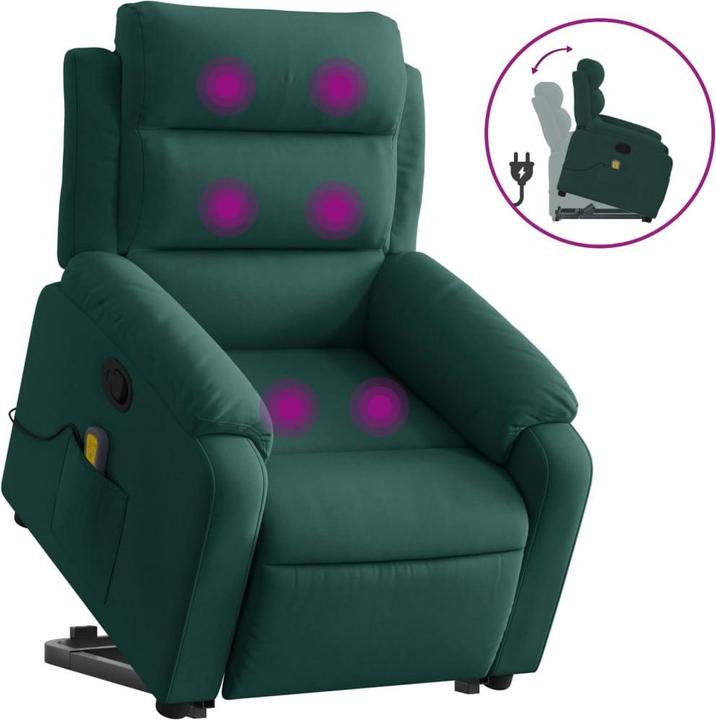 Image du produit VidaXL Fauteuil de massage releveur velours