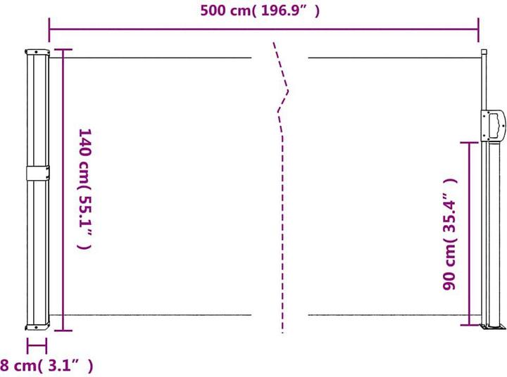 Immagine prodotto VidaXL Tenda laterale estensibile (5 m)