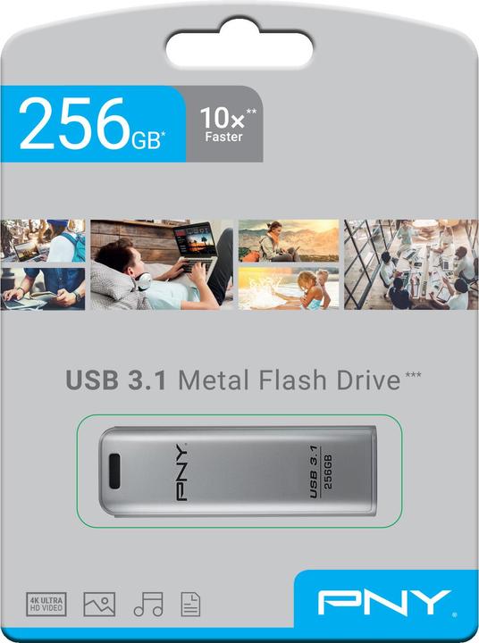 Produktbild PNY Elite Steel (256 GB, USB-A, USB 3.1)