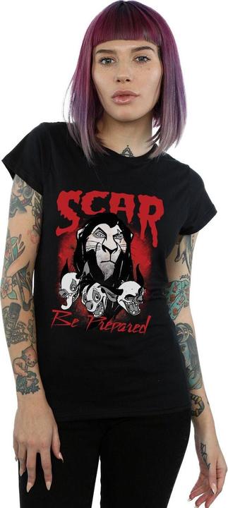 Actual product image Disney Womens/Ladies The Lion King Scar Be Prepared Cotton T-Shirt (M)