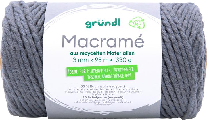 Actual product image Gründl Cotton cord "Macramé", 3 mm, 95 m (95 m)