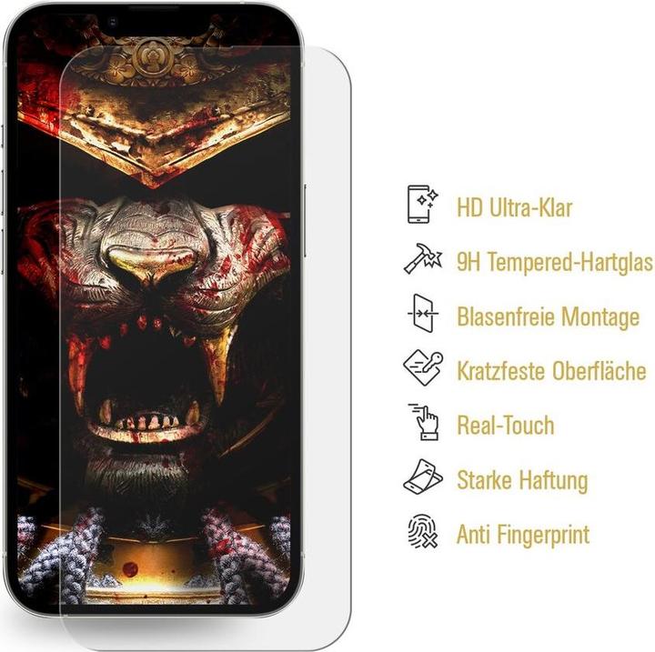 Produktbild Protectorking 2x 3D A++ echtes Tempered 9H Panzerhartglas KLAR (2 Stück, Apple iPhone 15 Plus)