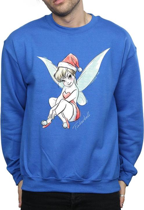 Actual product image Disney Mens Tinkerbell Christmas Fairy Sweatshirt (XL)