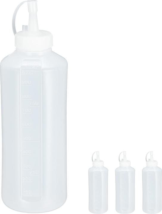 Image du produit Relaxdays 4x Bouteille-à-sauce (1 l)