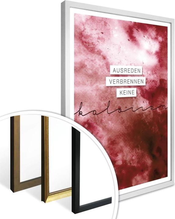Produktbild Trenddeko Ausreden verbrennen keine Kalorien (30 x 40 cm)