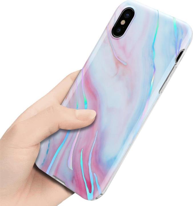 Actual product image Cadorabo IMD TPU Colorful Marble Cover (Apple iPhone XS Max)