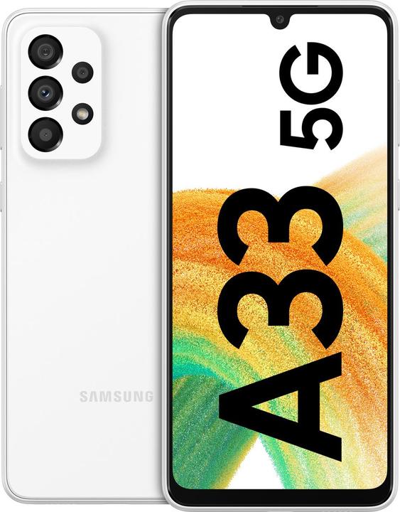 Samsung Galaxy A33 5G UE (128 GB, Awesome White, 6.40", Doppia SIM, 48 Mpx, 5G)
