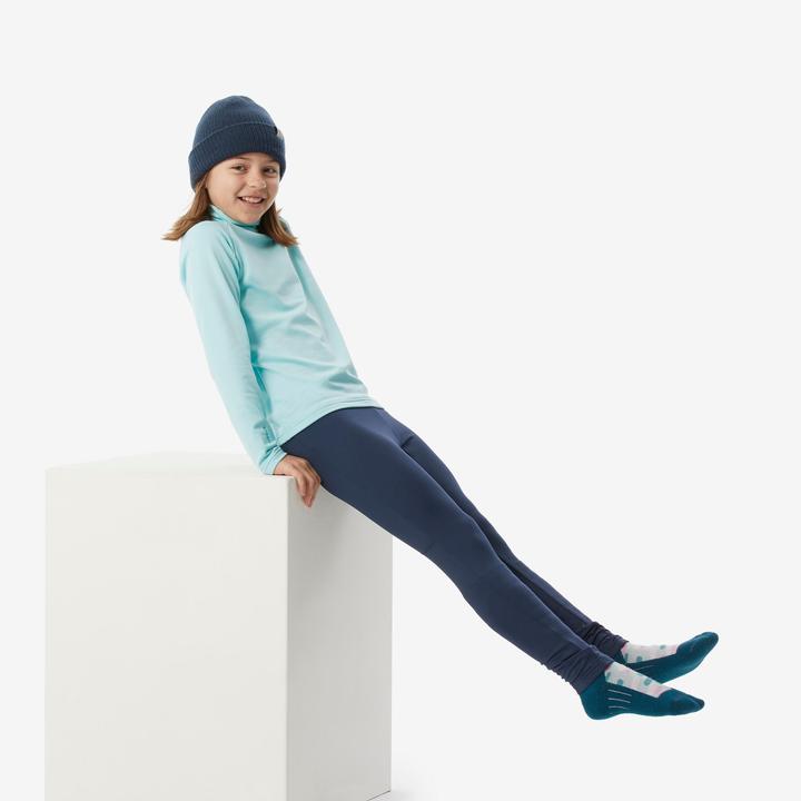 Produktbild Wedze Skiunterwäsche Funktionsshirt Kinder hoher Kragen - BL 500 türkis (3, 4)
