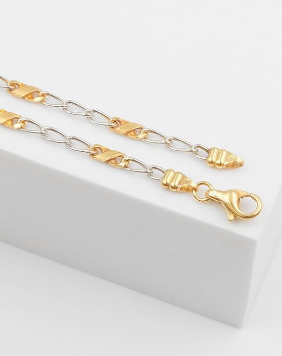 Actual product image Muau Chain of 8 (750, White gold, 18K yellow gold, 42 cm)