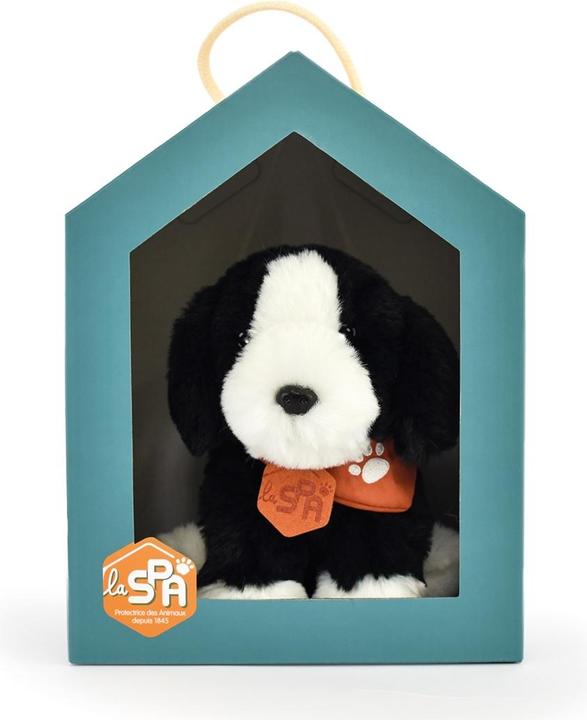 Actual product image Doudou et Compagnie Dog black and white, 16cm (MQ2) ** (22 cm)