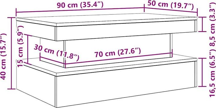 Actual product image VidaXL Raymond (90 x 50 x 40 cm)