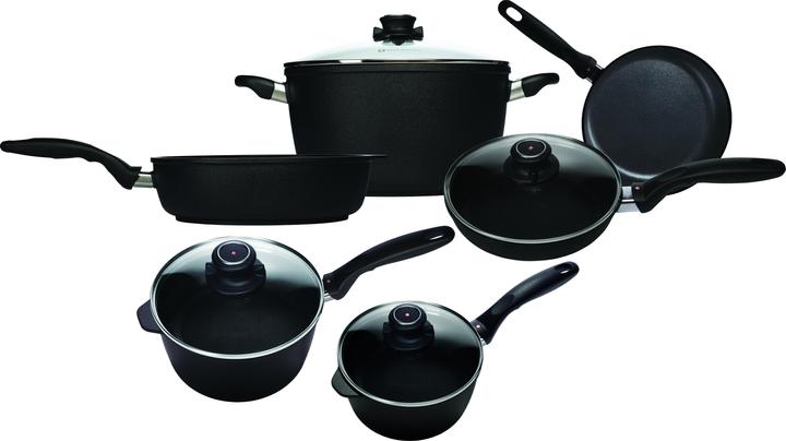 Produktbild Swiss Diamond Pfannenset 10-tlg. CLASSIC XD Schwarz (28 cm, Pfannenset + Topfset, Aluminium)