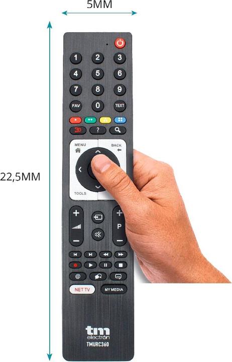Immagine prodotto TM Electron Fernbedienung TV LED, LCD, GRUNDIG, BEKO Schwarz (Telecomando universale)