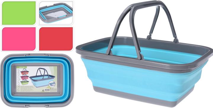 Koopman Cestino per la spesa in silicone, pieghevole