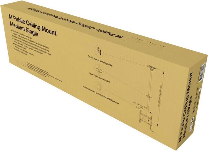 Produktbild Multibrackets Deckenhalter 32" - 70", Metall, weiss, max 30 kg (Decke, 55", 30 kg)