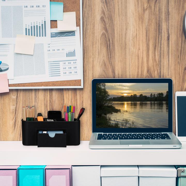 Actual product image Relaxdays Desk Organiser Faux Leather