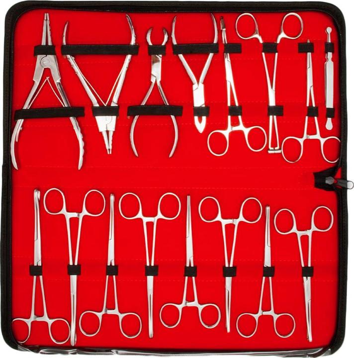 Immagine prodotto Star Piercing 16-teiliges Piercing Werkzeugset (Nr. 2) (senza ottone, Acciaio chirurgico 316L)