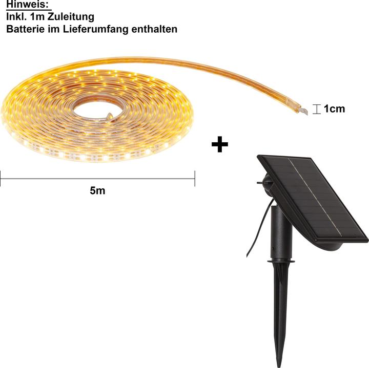 Produktbild Star Trading Solar Lichterkette Strip Light (Warmweiss, 500 cm, Indoor)