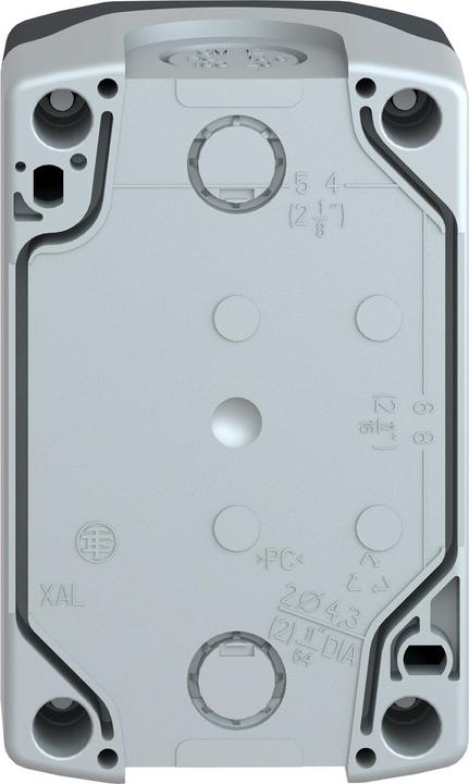 Actual product image Schneider Electric Pushbutton housing 22mm 2 hole gray